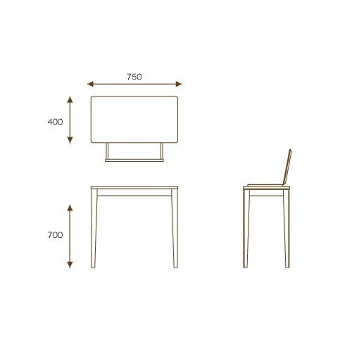 TEORI CONSOLE DESK TL-CO|竹集成材のコンソールデスク