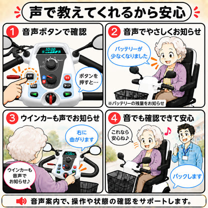 【リフレッシュカー】[電動カート]Serio遊歩フジ00020-000048｜ノーパンクホワイトマイカ非課税送料8800円込北海道・沖縄と離島別途送料