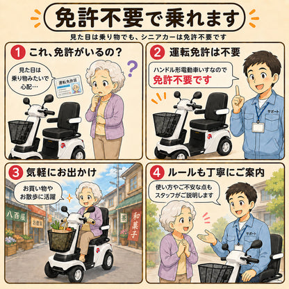 【リフレッシュカー】[電動カート]Serio遊歩フジ00020-000048｜ノーパンクホワイトマイカ非課税送料8800円込北海道・沖縄と離島別途送料