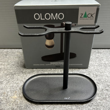 [SAMPLE] シェービングスタンド｜ZACK 40519 OLOMO MB シェービングブラシホルダー 洗面収納 小物置き 幅15cm 高さ13.5cm 奥行き7.5cm 18/10ステンレス製 マットブラック