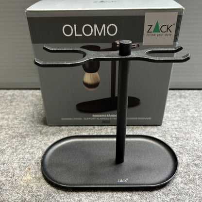 [SAMPLE] シェービングスタンド｜ZACK 40519 OLOMO MB シェービングブラシホルダー 洗面収納 小物置き 幅15cm 高さ13.5cm 奥行き7.5cm 18/10ステンレス製 マットブラック