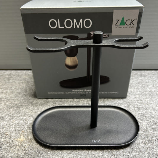 [SAMPLE] シェービングスタンド｜ZACK 40519 OLOMO MB シェービングブラシホルダー 洗面収納 小物置き 幅15cm 高さ13.5cm 奥行き7.5cm 18/10ステンレス製 マットブラック