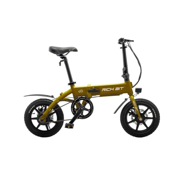 [電動アシスト自転車] RICHBIT CITY ASSIST(ゴールデンオリーブ)｜折り畳み可 沖縄と離島配送不可 送料無料
