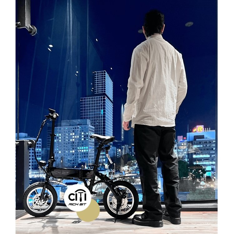 [新法適用モデル] 電動バイク RICHBIT CITY(サクラピンク)｜免許不要 ヘルメット不要 緑色速度灯 スクーター 特定小型原付モデル 折り畳み可 沖縄と離島配送不可 送料無料