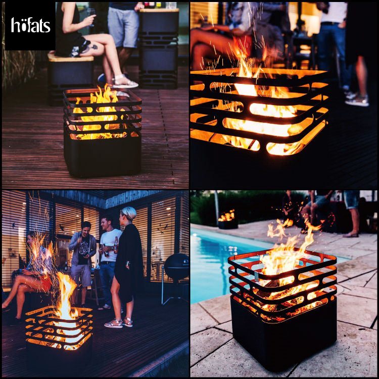 HOEFATS(ホーファッツ) 20101 CUBE ファイヤーバスケット｜ドイツ製 キューブ ファイヤーピット スクエアタイプ ミニマム BBQ 本体 [入荷待ち]