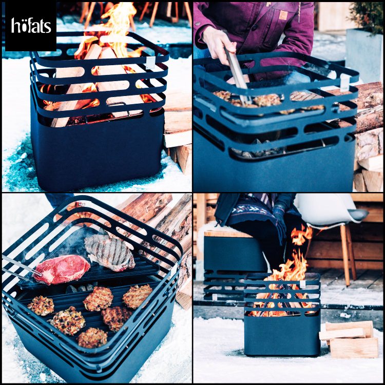 HOEFATS(ホーファッツ) 20101 CUBE ファイヤーバスケット｜ドイツ製 キューブ ファイヤーピット スクエアタイプ ミニマム BBQ 本体 [入荷待ち]