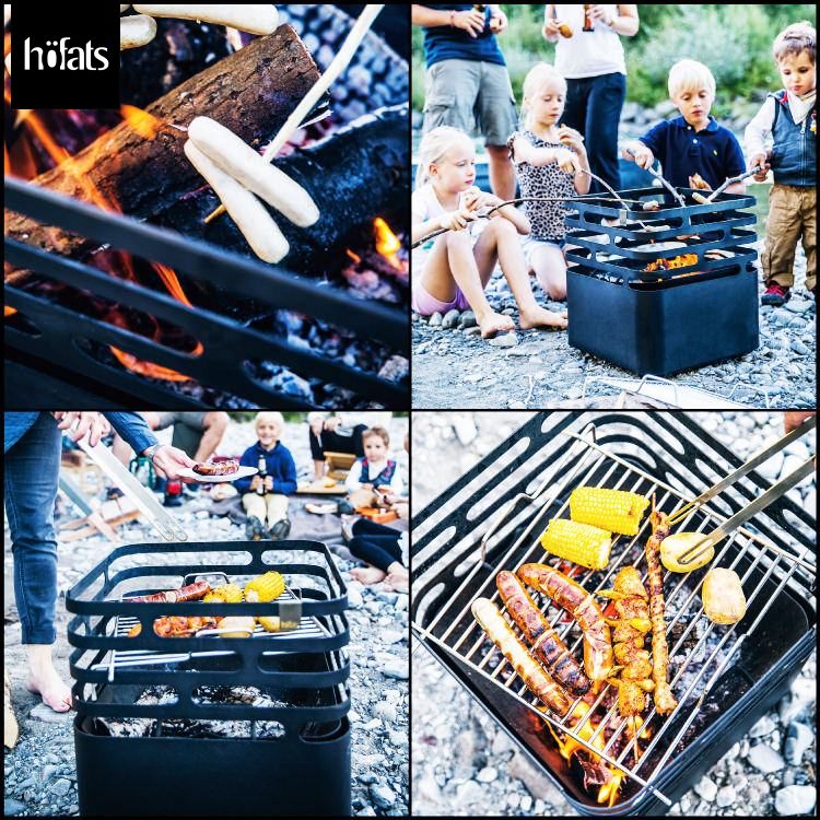HOEFATS(ホーファッツ) 20101 CUBE ファイヤーバスケット｜ドイツ製 キューブ ファイヤーピット スクエアタイプ ミニマム BBQ 本体 [入荷待ち]