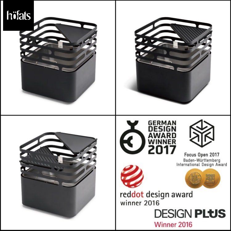 HOEFATS(ホーファッツ) 20501 CUBE専用グリルプレート｜ドイツ製 ファイヤーピット BBQ パーツ
