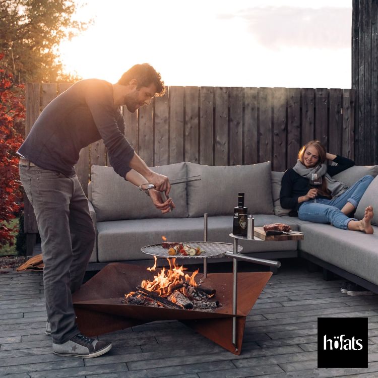 HOEFATS(ホーファッツ) 50201 TRIPLE専用テーブル(ポール別売)｜ドイツ製 トリプル ファイヤーピット BBQ パーツ