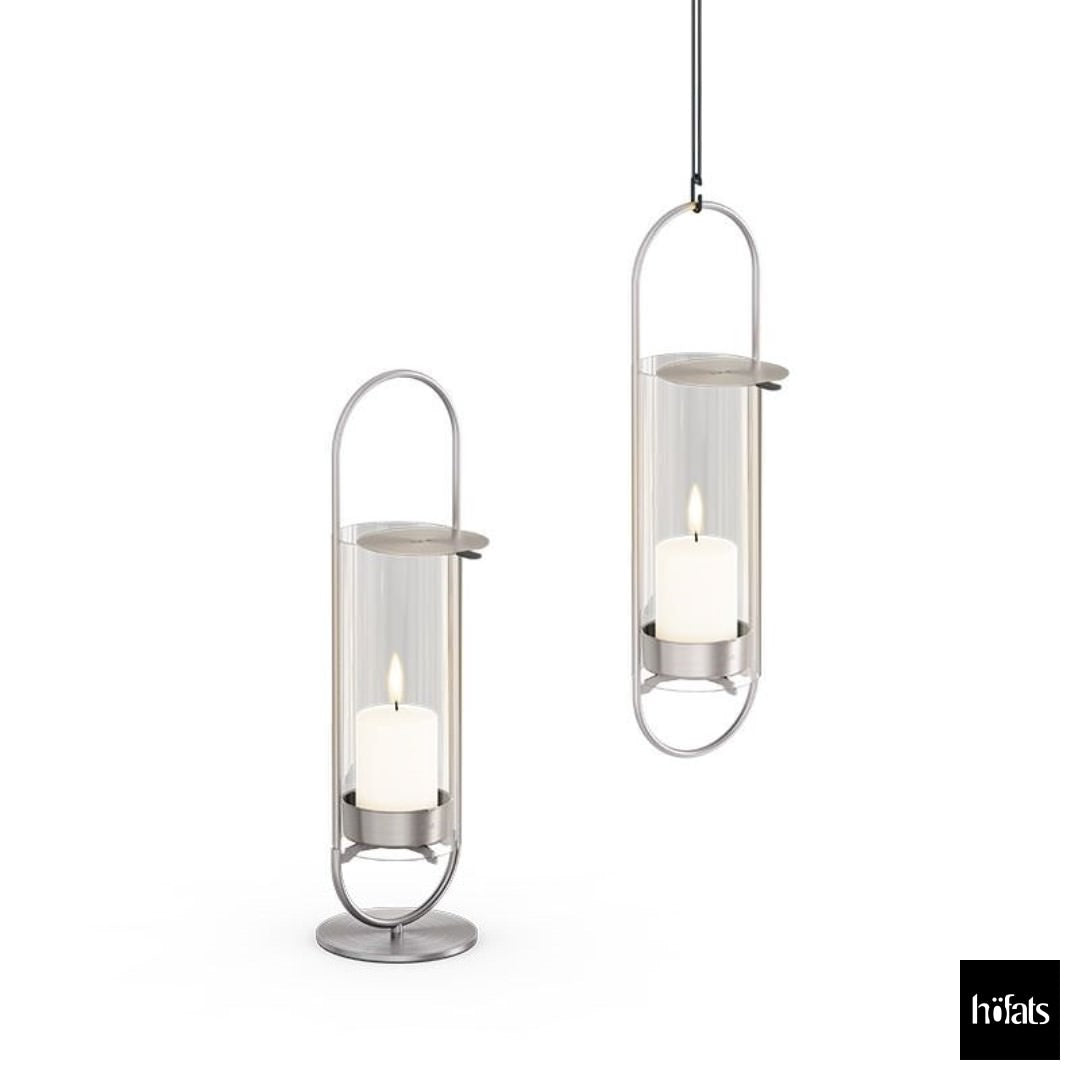 HOEFATS(ホーファッツ) h00270 OVAL CANDLE 35 キャンドルホルダー(シルバー／ブラック)｜ドイツ製 オーバル 本体