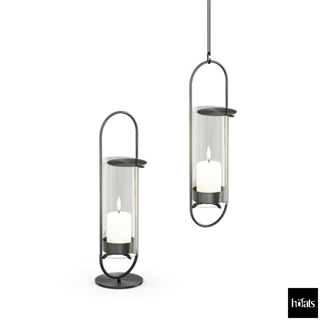 HOEFATS(ホーファッツ) h00270 OVAL CANDLE 35 キャンドルホルダー(シルバー／ブラック)｜ドイツ製 オーバル 本体