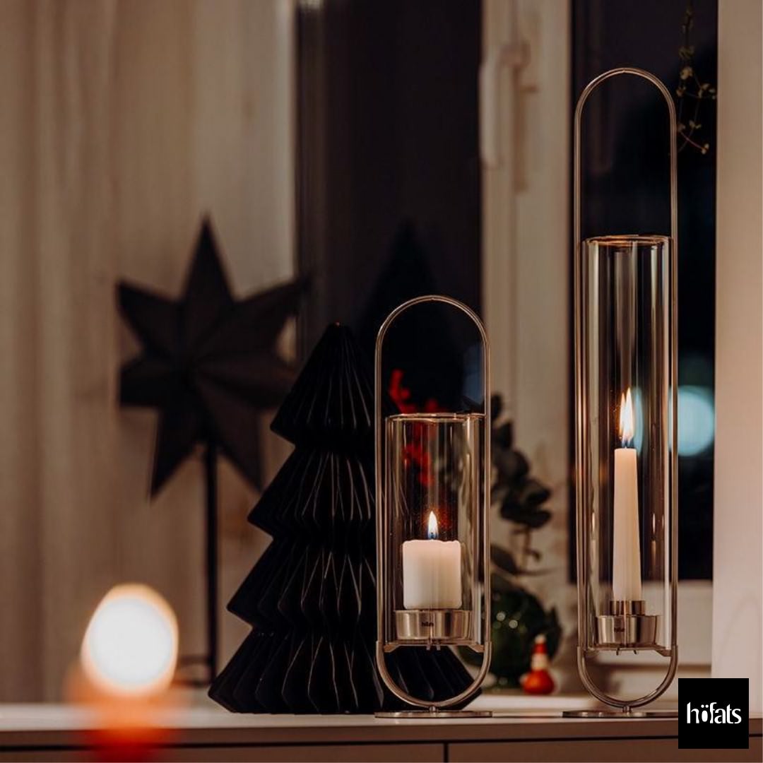 HOEFATS(ホーファッツ) h00270 OVAL CANDLE 35 キャンドルホルダー(シルバー／ブラック)｜ドイツ製 オーバル 本体