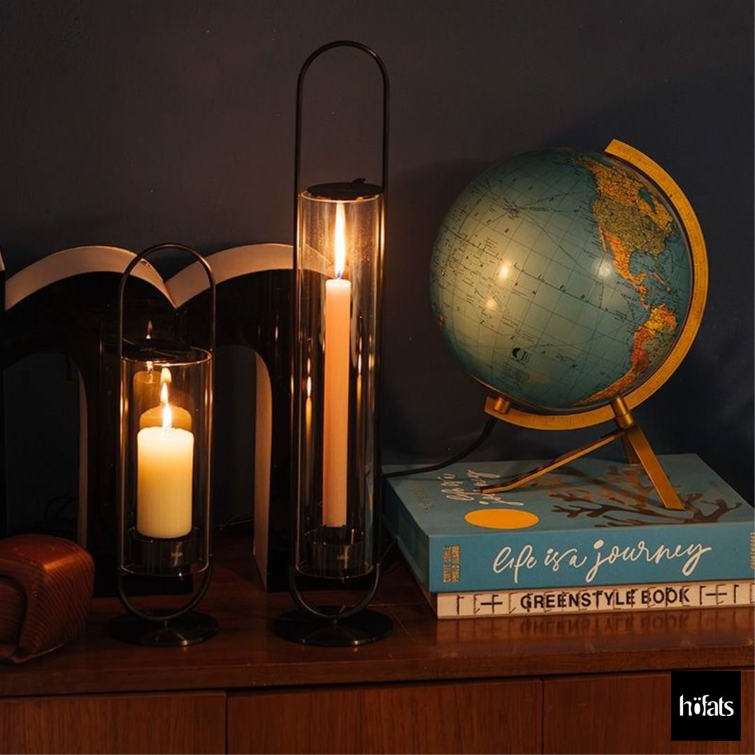 HOEFATS(ホーファッツ) h00270 OVAL CANDLE 35 キャンドルホルダー(シルバー／ブラック)｜ドイツ製 オーバル 本体