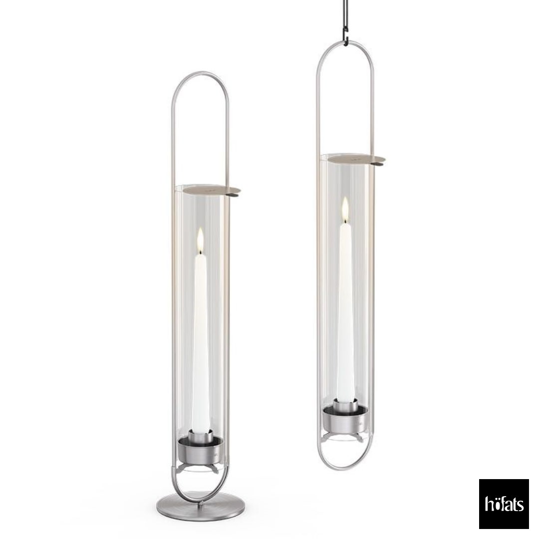 HOEFATS(ホーファッツ) h00271 OVAL CANDLE 55 キャンドルホルダー(シルバー／ブラック)｜ドイツ製 オーバル 本体