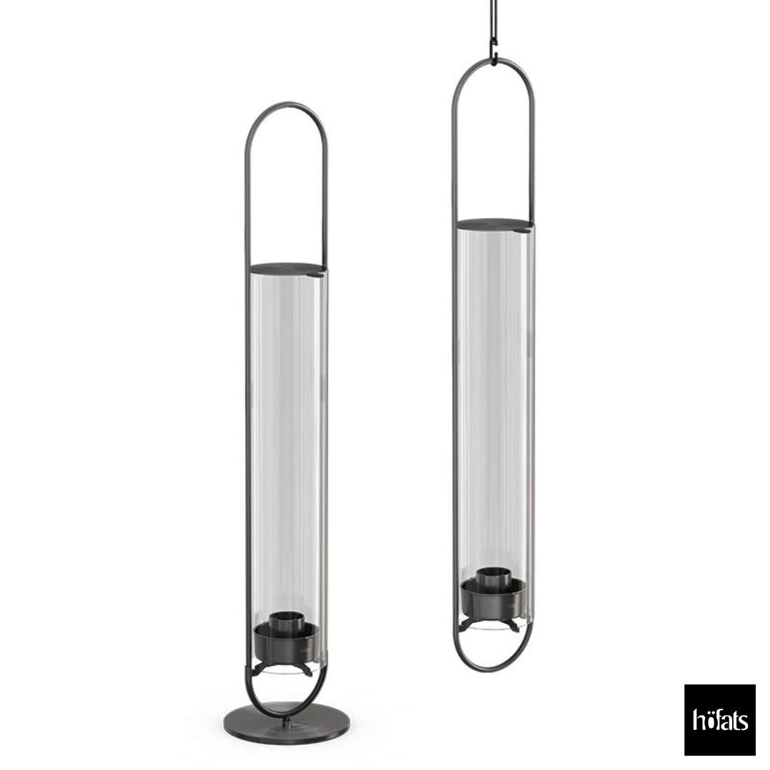 HOEFATS(ホーファッツ) h00271 OVAL CANDLE 55 キャンドルホルダー(シルバー／ブラック)｜ドイツ製 オーバル 本体