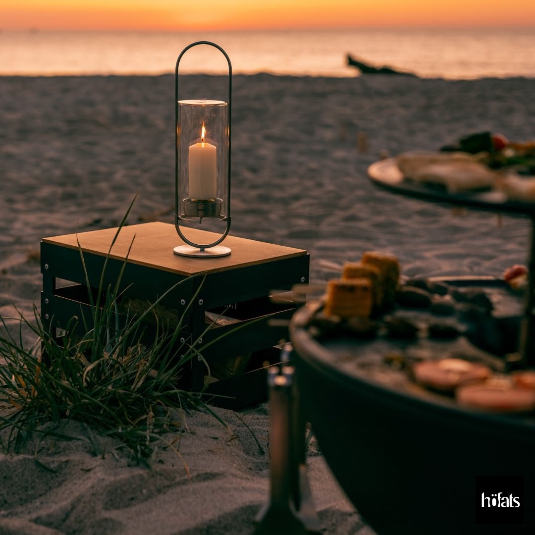 HOEFATS(ホーファッツ) h00271 OVAL CANDLE 55 キャンドルホルダー(シルバー／ブラック)｜ドイツ製 オーバル 本体