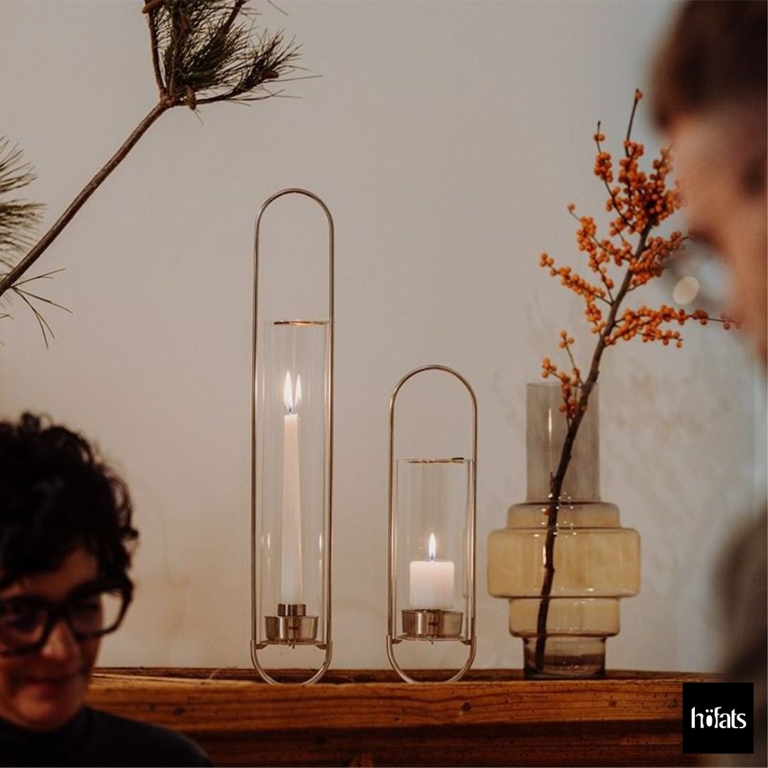HOEFATS(ホーファッツ) h00271 OVAL CANDLE 55 キャンドルホルダー(シルバー／ブラック)｜ドイツ製 オーバル 本体