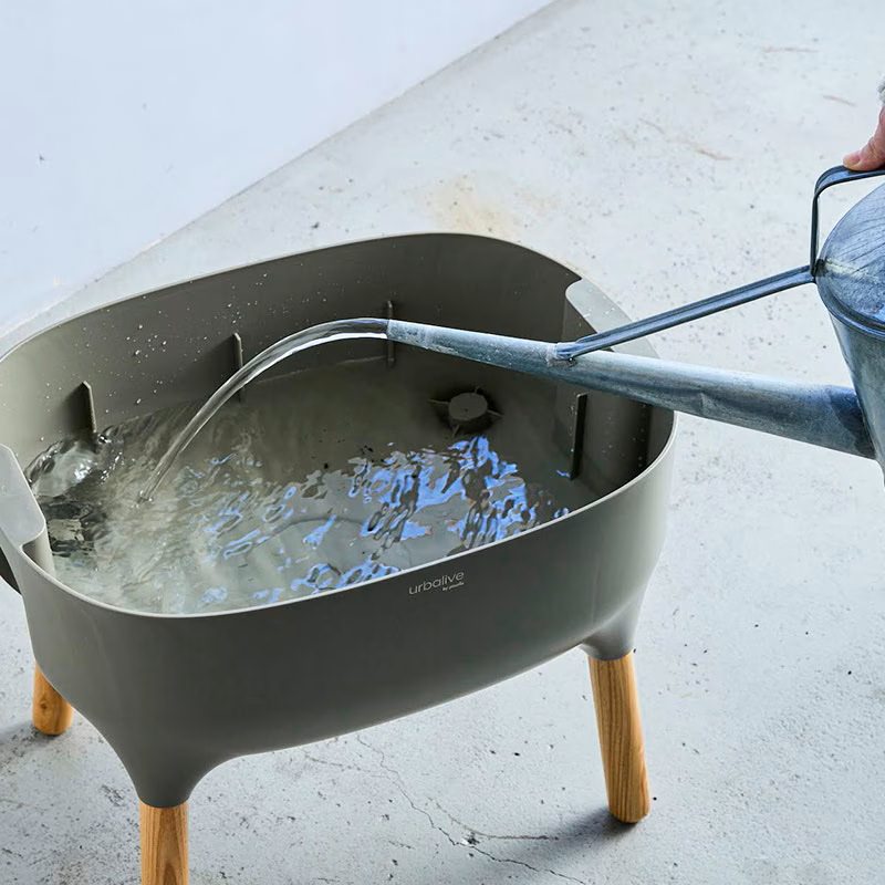 プラスティア 【plastia】脚付プランターTall/ライトグレー・ライトグリーン｜ガーデン 自動給水プランター 本体 送料無料 北海道・沖縄と離島別途送料