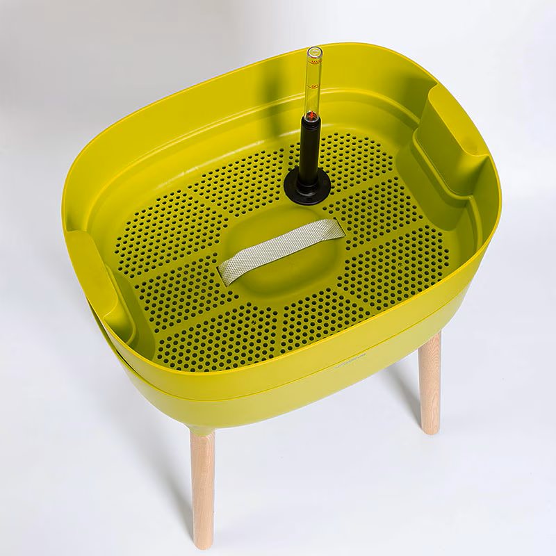 プラスティア 【plastia】脚付プランターShort/ライトグレー・ライトグリーン｜ガーデン 自動給水プランター 本体 送料無料 北海道・沖縄と離島別途送料