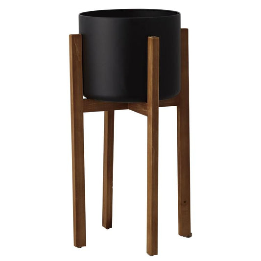 Wood stand pot ウッドスタンドポット 34L34W65H ｜CLAY クレイ BLACK 510-961-800 インテリア雑貨