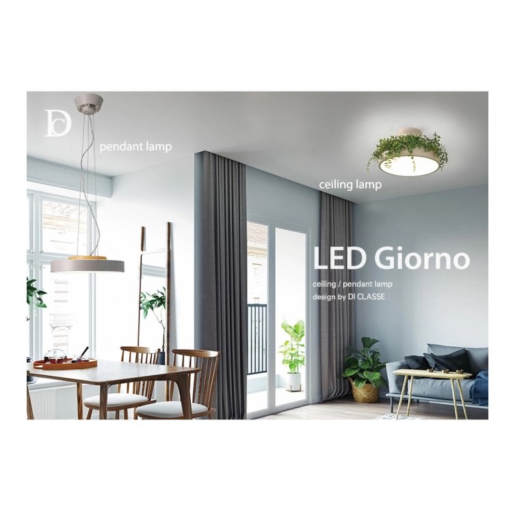 DI CLASSE(ディクラッセ)のLEDシーリングランプ｜ Giorno ceiling pendant lamp GY ジョルノ ウォームグレー