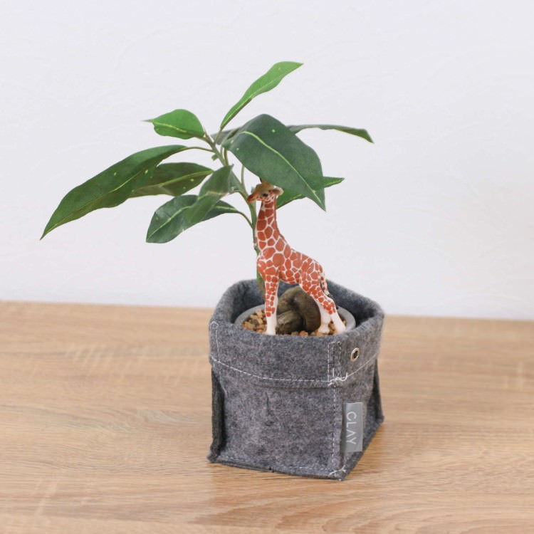 シュライヒ キリン パキラ フェルトポット 32cm｜GLA-1522FC アーティフィシャルグリーン 人工観葉植物 グリーン