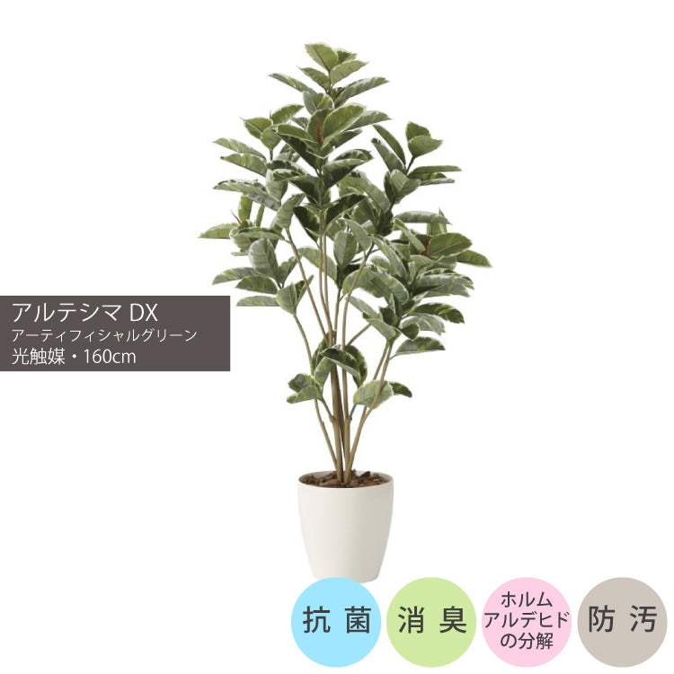 アルテシマDX1.6m｜GLPA-041 アーティフィシャルグリーン 人工観葉植物 鉢付きグリーン 可視光応答型光触媒「V-CAT Tree」