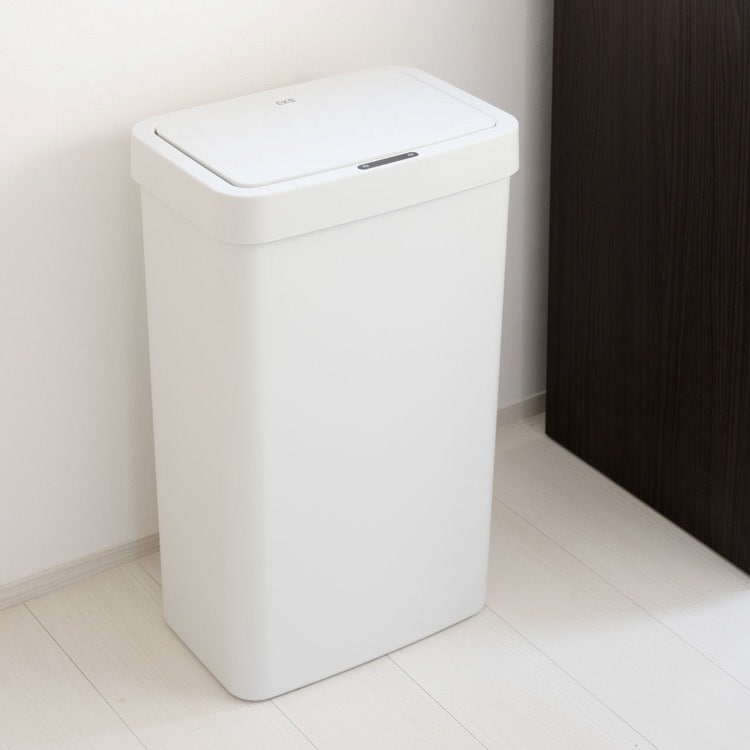 EKO(イーケーオー) ハナ センサービン50L｜ゴミ箱 2色展開(ブラック/ホワイト) センサータイプ 軽量 ポリプロピレン 大容量 EK6226-50L