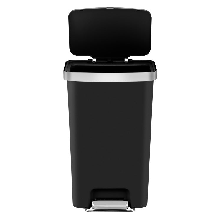 EKO(イーケーオー) ハナ ステップビン45L｜ゴミ箱 3色展開(ブラック/グレー/ホワイト) ステップタイプ ペダルビン 軽量 ポリプロピレン 大容量 EK6266-45L