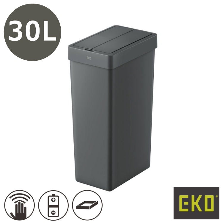 EKO(イーケーオー) エックスウィング ライト センサービン30L｜ゴミ箱 3色展開(ブラック/グレー/ホワイト) センサータイプ 軽量 ポリプロピレン EK6277P-30L