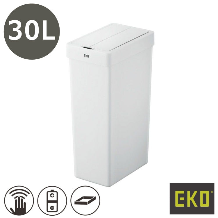 EKO(イーケーオー) エックスウィング ライト センサービン30L｜ゴミ箱 3色展開(ブラック/グレー/ホワイト) センサータイプ 軽量 ポリプロピレン EK6277P-30L