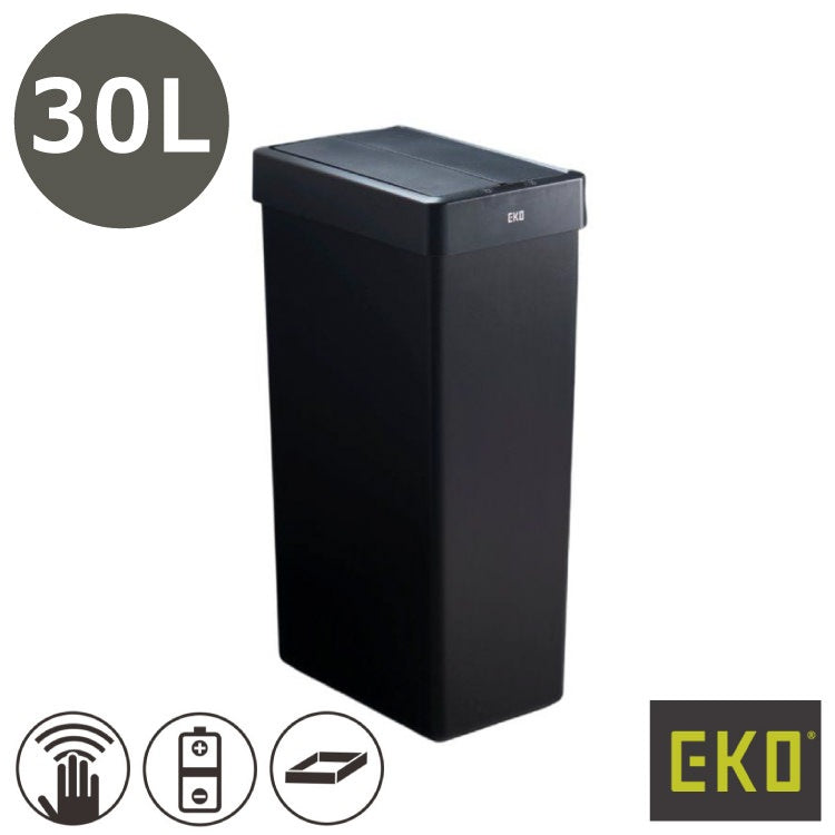 EKO(イーケーオー) エックスウィング ライト センサービン30L｜ゴミ箱 3色展開(ブラック/グレー/ホワイト) センサータイプ 軽量 ポリプロピレン EK6277P-30L