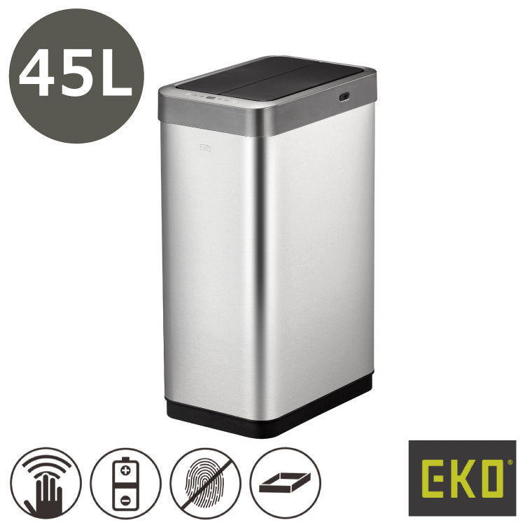 EKO(イーケーオー) ファントムX センサービン45L｜ゴミ箱 2色展開(シルバー/ホワイト) センサータイプ ステンレス 大容量 EK9261-45L