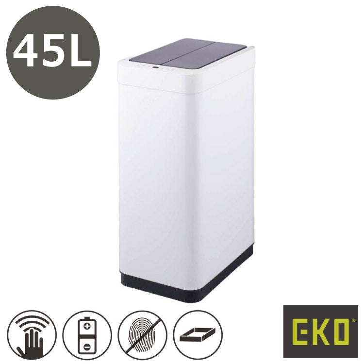 EKO(イーケーオー) ファントムX センサービン45L｜ゴミ箱 2色展開(シルバー/ホワイト) センサータイプ ステンレス 大容量 EK9261-45L