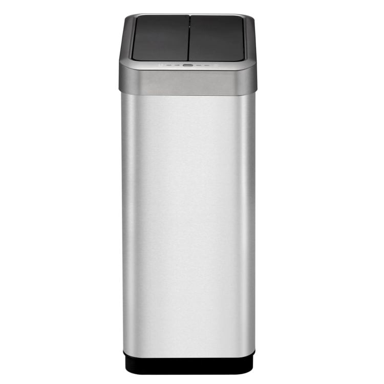 EKO(イーケーオー) ファントムX センサービン45L｜ゴミ箱 2色展開(シルバー/ホワイト) センサータイプ ステンレス 大容量 EK9261-45L