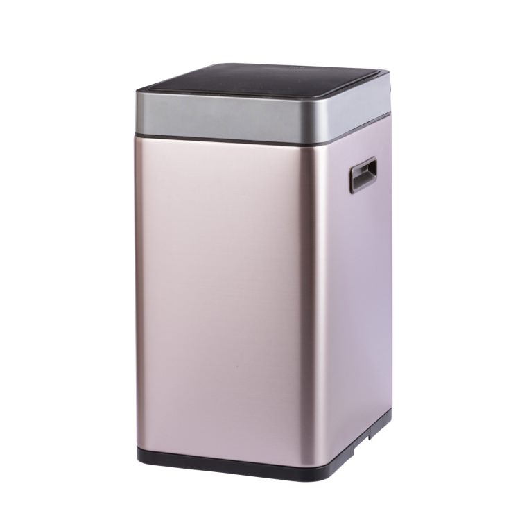 EKO(イーケーオー) ミラージュスリム センサービン20L｜ゴミ箱 シャンパン センサー ステンレス 分別シール付き EK9270RGM-20L