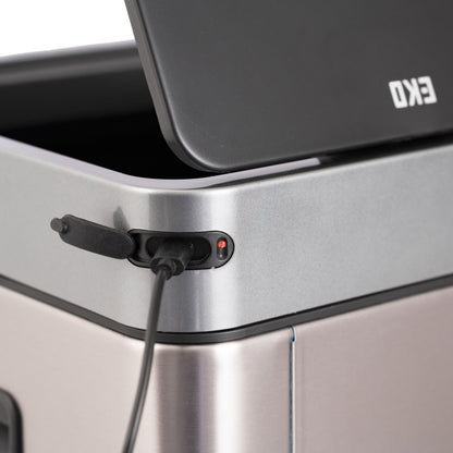 EKO(イーケーオー) ミラージュスリム センサービン30L｜ゴミ箱 シャンパン センサー ステンレス 分別シール付き EK9270RGMT-30L