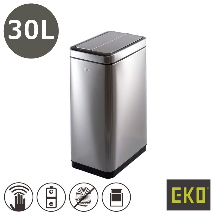 EKO(イーケーオー) デラックスファントム センサービン30L｜ゴミ箱 シルバー センサー ステンレス EK9287MT-30L