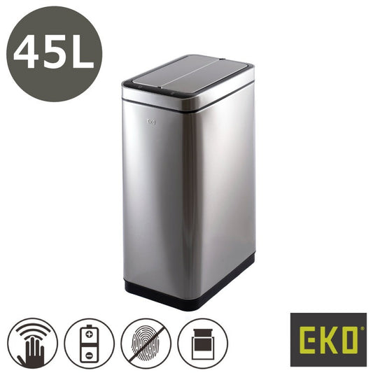 EKO(イーケーオー) デラックスファントム センサービン45L｜ゴミ箱 シルバー センサー ステンレス 大容量 EK9287MT-45L