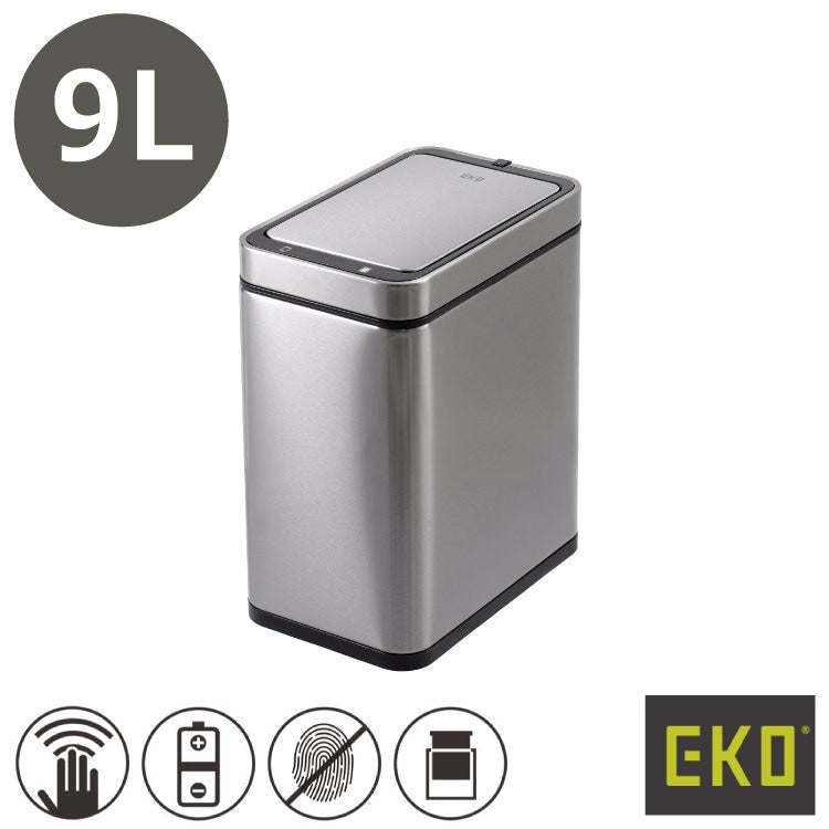 EKO(イーケーオー) デラックスファントム センサービン9L｜ゴミ箱 シルバー センサー ミニ ステンレス EK9287MT-9L
