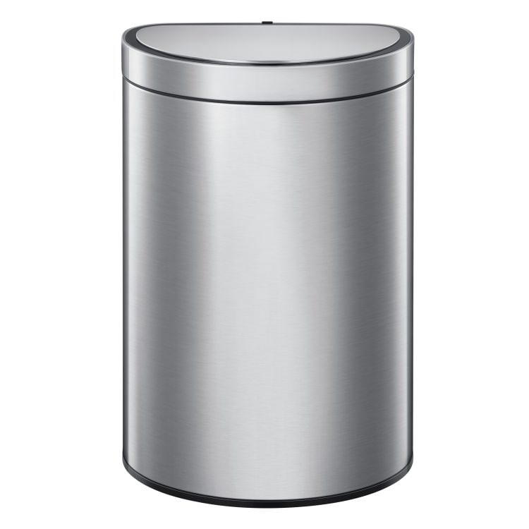 EKO(イーケーオー) ミラージュセミラウンド センサービン12L｜ゴミ箱 シルバー メタリックマット センサータイプ ステンレス ミニ EK9331RMMT-12L