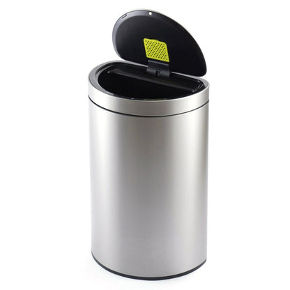EKO(イーケーオー) ミラージュセミラウンド センサービン45L｜ゴミ箱 シルバー メタリックマット センサータイプ ステンレス 大容量 EK9331RMMT-45L