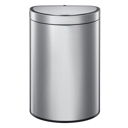 EKO(イーケーオー) ミラージュセミラウンド センサービン45L｜ゴミ箱 シルバー メタリックマット センサータイプ ステンレス 大容量 EK9331RMMT-45L