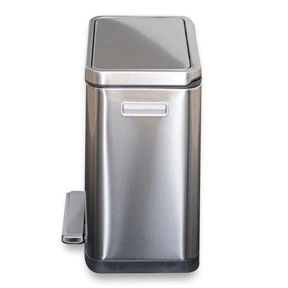 EKO(イーケーオー) Xキューブ ステップビン20L+20L｜ゴミ箱 シルバー ステップ ペダルビン ステンレス 分別 EK9368MT-20L+20L