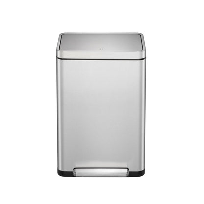 EKO(イーケーオー) Xキューブ ステップビン20L+20L｜ゴミ箱 シルバー ステップ ペダルビン ステンレス 分別 EK9368MT-20L+20L