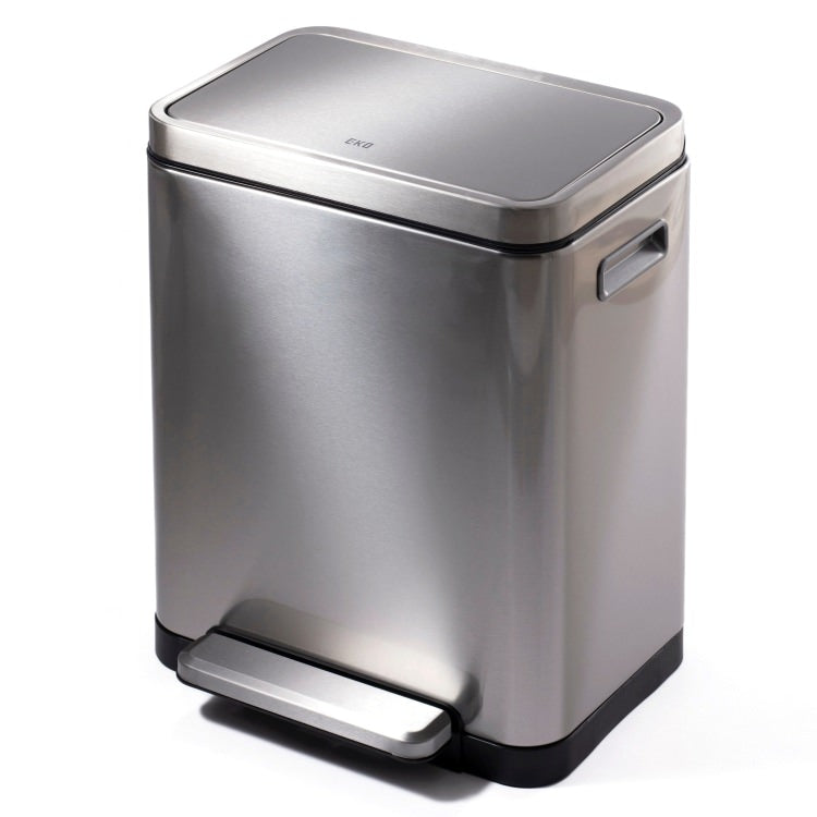 EKO(イーケーオー) Xキューブ ステップビン20L｜ゴミ箱 シルバー ステップ ペダルビン ステンレス EK9368MT-20L