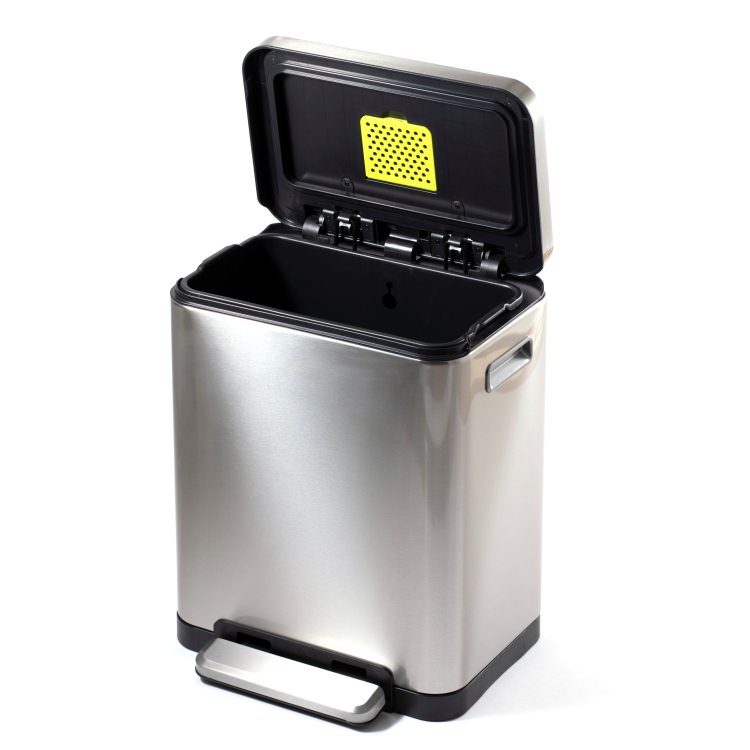 EKO(イーケーオー) Xキューブ ステップビン20L｜ゴミ箱 シルバー ステップ ペダルビン ステンレス EK9368MT-20L
