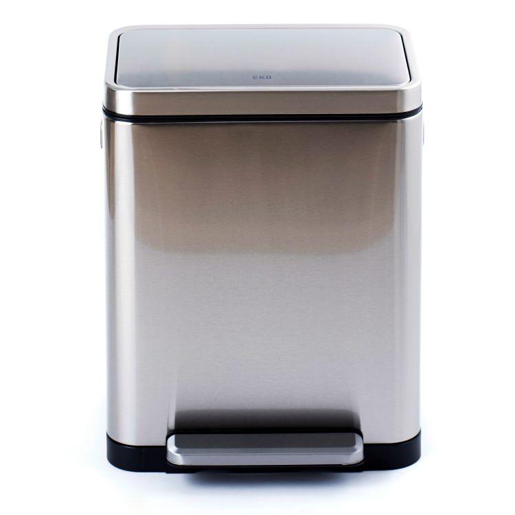 EKO(イーケーオー) Xキューブ ステップビン45L｜ゴミ箱 シルバー ステップ ペダルビン ステンレス 大容量 EK9368MT-45L