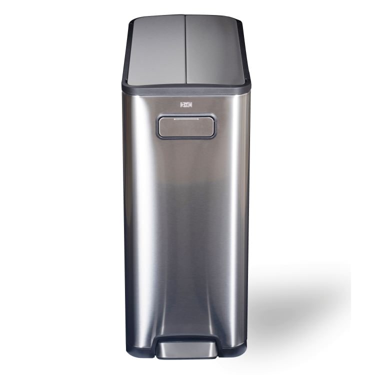 EKO(イーケーオー) エコフライ ステップビン20L+20L｜ゴミ箱 シルバー ペダルビン オールステンレス 分別 大容量 EK9377MT-20L+20L