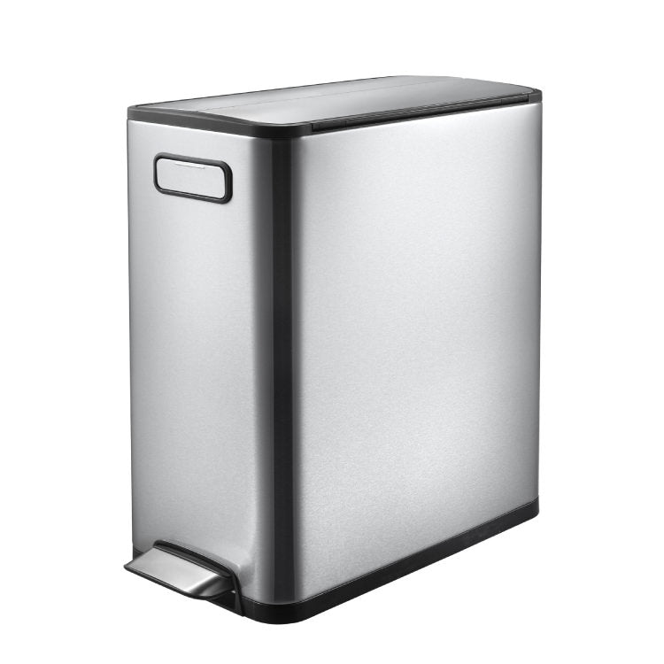 EKO(イーケーオー) エコフライ ステップビン20L｜ゴミ箱 シルバー ペダルビン オールステンレス 小さめ EK9377MT-20L